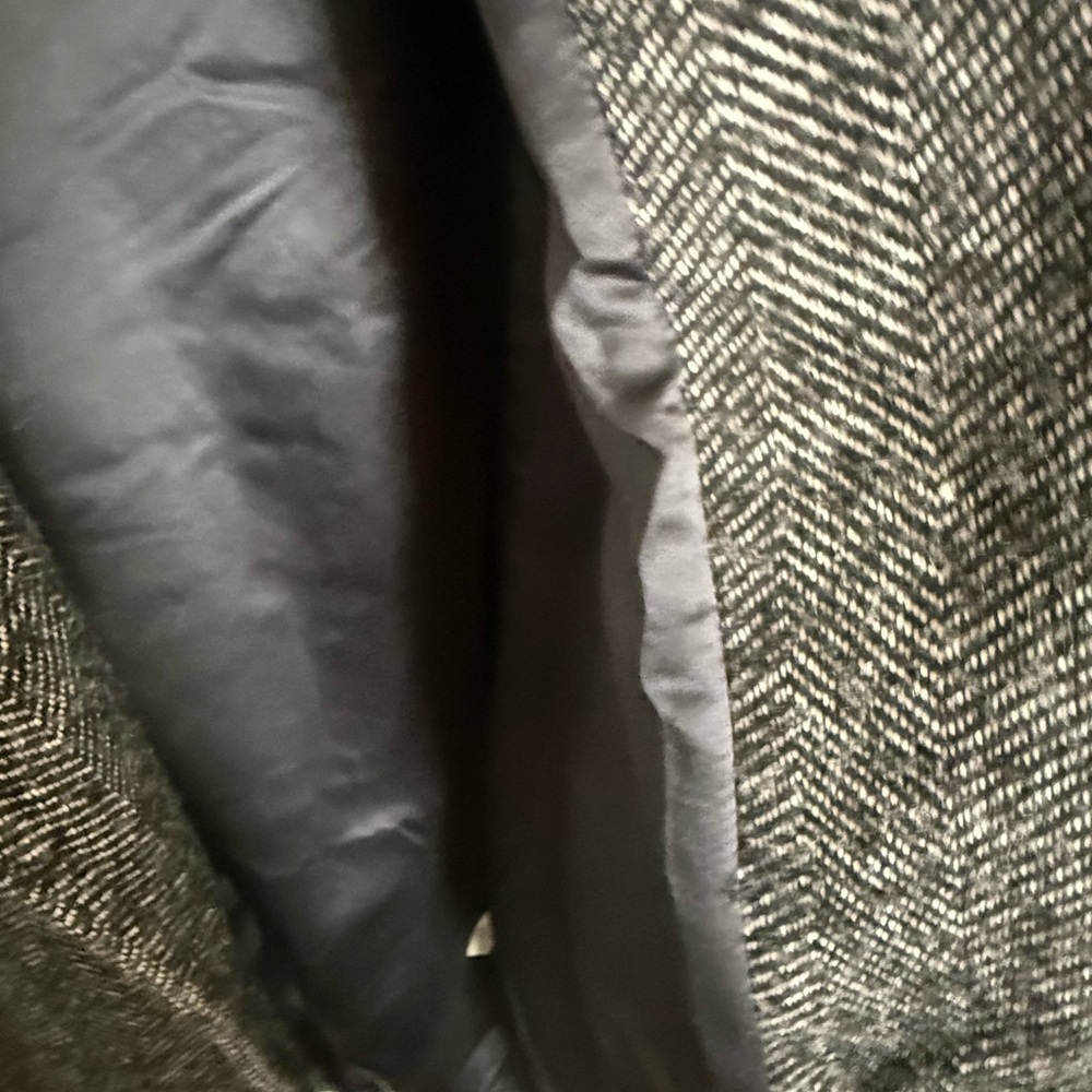 Lucky Brand Oversized Herringbone Double Breasted Coat - Picture 7 of 9